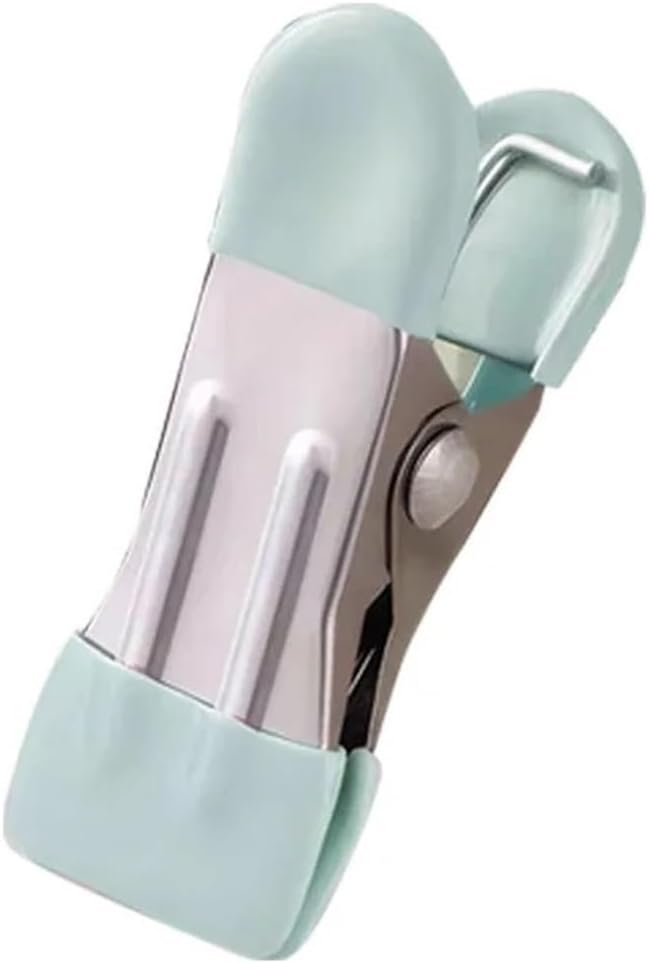 Clothes pins 100 PCS Clothes Pins Stainless Steel Drying Clothespins Waterproof(Light Green)