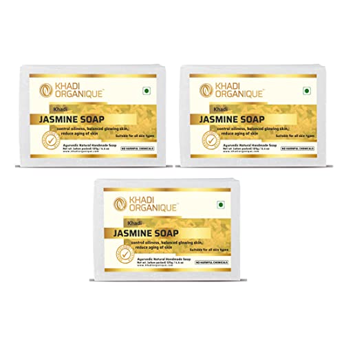 Image of Khadi Organique Handmare Soap Jasmine (Pack of 3)-By Dominion Care