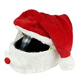 Christmas Motorcycle Helmet Cover Santa Claus Hat Full Face Funny Plush Moto Helmet Decoration Xmas Motorcycle Skiing Accessories for Men