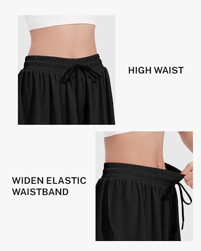 Image of HASMES Girls Butterfly Shorts Teen Flowy Athletic Shorts for Running Dance Cheer 5-14Y