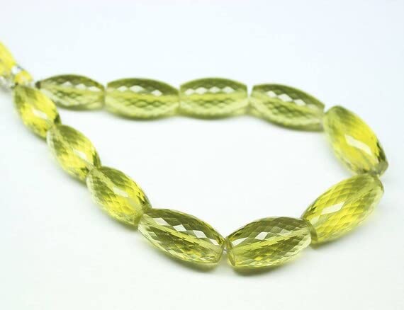 Quartz vert naturel en perles tubes de 17mm pour remplacer les imitations et créer de vrais bijoux