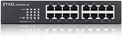 Zyxel 16-Port Gigabit Ethernet Unmanaged Switch - Fanless Design [GS1100-16 v3]