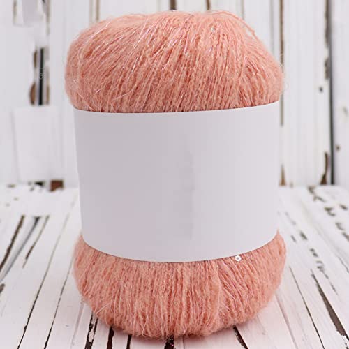 50G/Ball Sequins Mohair Gold Silver Silk Sequin Yarn Diy Hand Knitting For Woman Thin Sweater Knit Shirt Scarf Hat Yarn #TOP1