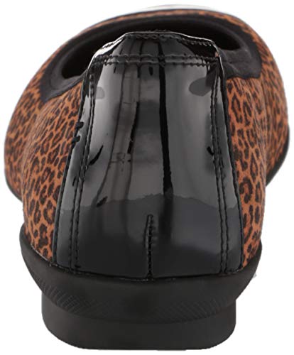 Clarks Womens Sara Orchid Ballet Flat, Dark Tan Leopard Suede, 8.5 Us #TOP2