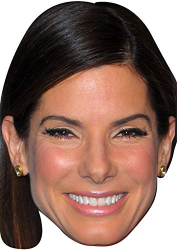 FoxyPrinting Sandra Bullock 2018 Celebrity Cardboard Party Face Mask Fancy Dress