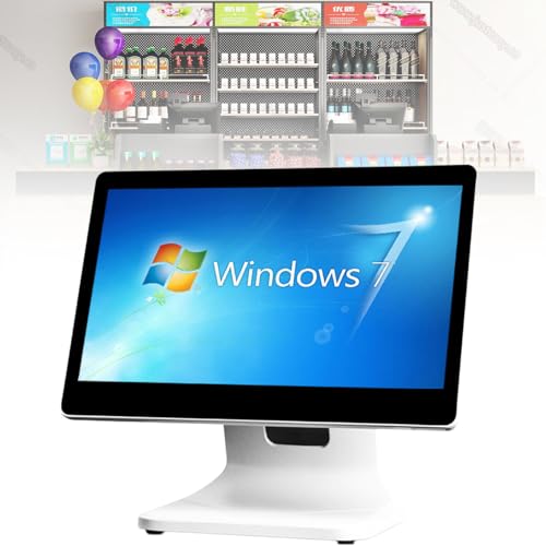 ANXYYDS Caja registradora con Pantalla táctil, Caja registradora Inteligente Todo en uno, Pantalla táctil Dual de 15,6 Pulgadas, para Sistemas de Punto de Venta minorista, restaurantes SingleScreen