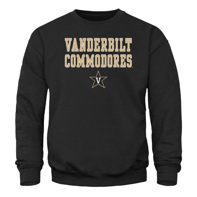 Barnesmith Vanderbilt University Vandy Commodores Adult Unisex Crewneck Sweatshirt Spirit Black Large