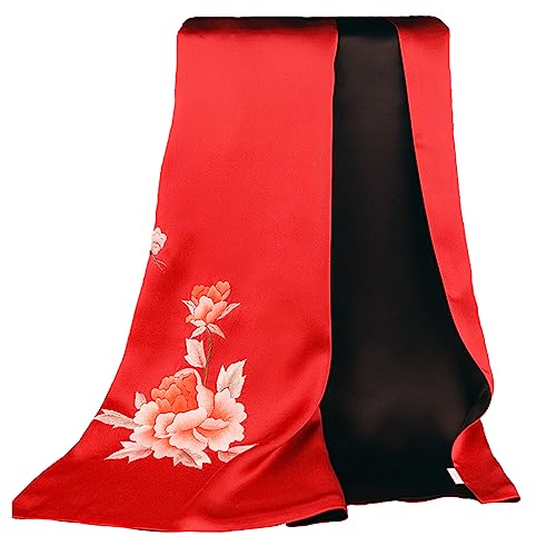 Écharpe en soie double couche brodée main, protégez votre cou du froid avec élégance