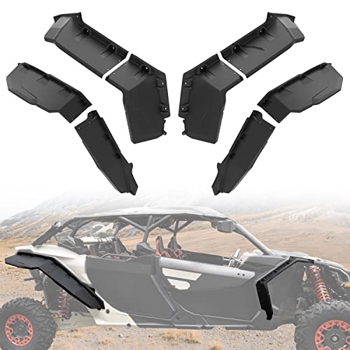 Image of XXL Wider Fender Flares for Can Am Maverick X3 / MAX All Models 2017-2025 Accessories, Front Rear Ultra Wide Extended Mud Flaps Mud Guards Replace #715002973