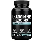 L-Arginina, Óxido Nítrico, Ayuda en la Resistencia y Soporte Muscular - Vitalidad Corporal General - Sin OGM - Ejercicio Óptimo
