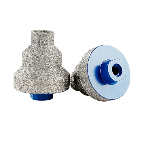 RichVibe Broca escalonada de 20-35-50 mm con azulejos de flauta recta, mármol, madera, aluminio, metal, material de esmeril, rosca de 10 mm/14 mm, incluye varilla adaptadora