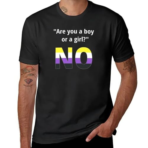 No I'm Nonbinary T-Shirt Short t-Shirt t Shirt Man Customized t Shirts t-Shirt Mens t Shirts Pack Black S