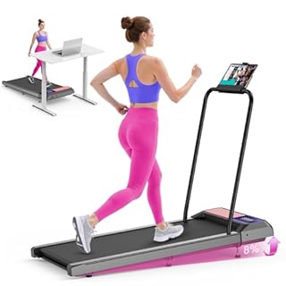 HCOIW Walking Treadmill Pad with Incline - Portable Under Desk Treadmill, Walking Mat Pad with Handle Bar, 2.5HP Low Noise, 2 in 1 Treadmills for Home Office, Remote Control with LED Screen 270LBS