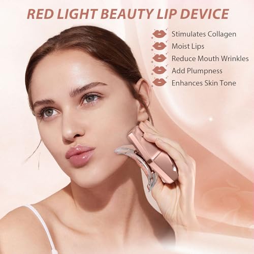 Dispositivo de alargador labial, terapia de luz vermelha e infravermelha para cuidados labiais com a