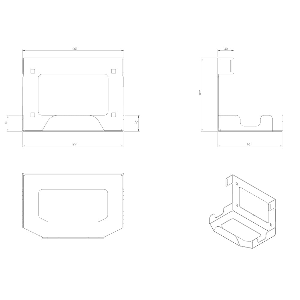 Syncro System Portatanica in ferro per furgone officina mobile – tanica 10L cinghia di fissaggio