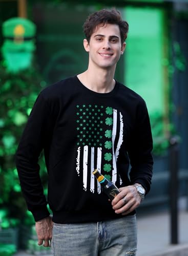 Arvilhill Men's St Patrick's Sweatshirt Shamrock Irish Long Sleeve Shirt (S-3XL)2