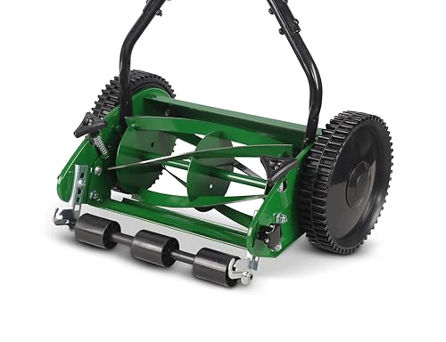 Image of Sharpex 12 inch Manual Push Lawn Mower for Home Garden | 17-33mm Grass Cutting Range | 5 Height Adjustment Positions | Suitable for up to 400 sq ft | Without Grass Catcher | Made in India | Green
