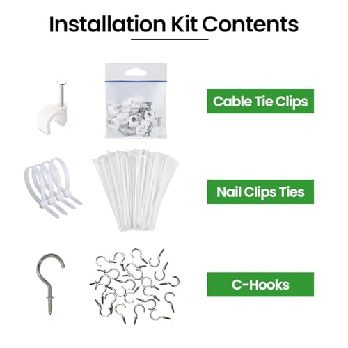 Image of Anti Bird Protection Net, White UV-Stabilized HDPE Multi-Filament Mesh with Installation Kit, Tying Ropes (White, 10X6 FEET)