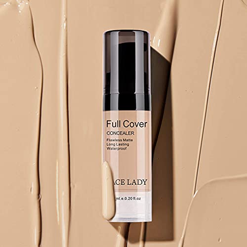 Full Coverage Liquid Concealer For Eye Circles & Face Primer Makeup Base, Long Wear Waterproof Smooth Creamy Foundation Primer Corrector Flawless Poreless Cosmetic #TOP4
