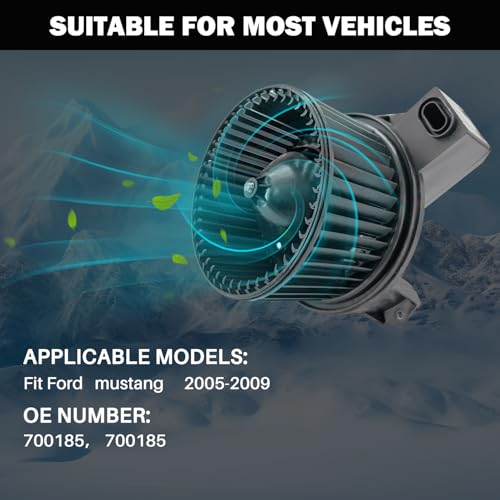Image of 700185 AC Heater Blower Motor Fan Assembly Fit for Ford Mustang 2005-2009 4R3Z19805AA, 4R3Z19834BA, 5R3Z19805A, FO3126128