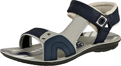 Image of GENIAL Men Blue Sandals | Size - | SUPER16-GRY /BLU-10-Parent