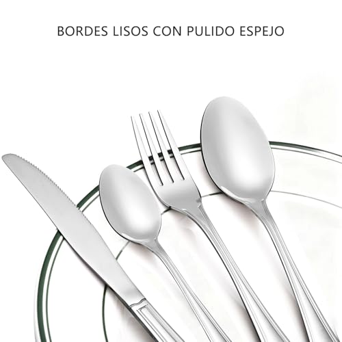 Miniatura 3 de Otto Koning-Frankfurt-Juego De Cubiertos Acero Inoxidable 16 Piezas Apto Para Lavavajillas. Con Tenedor, Cuchara, Cuchillo Y Cuchara Café. Una Cubertería Para 4 Personas, Diseño Clásico