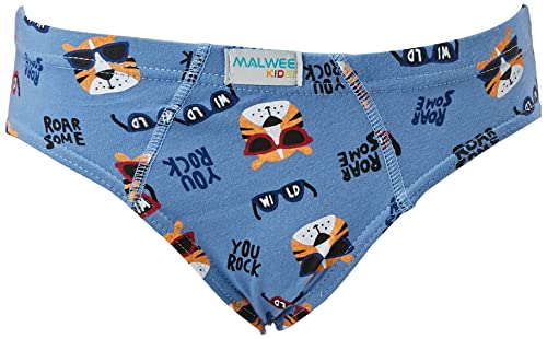 Kit Com 3 Cuecas Slip Malwee Kids, Masculino, Azul Escuro, M