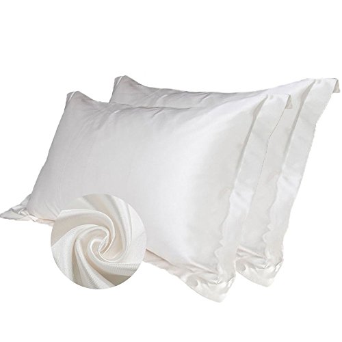 Wrighteu 1 par de Fundas de Almohada de satén de Seda para Pelo y Piel, 84 x 54 cm, Suave y cómodo.