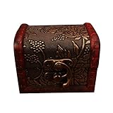 misppro Caja de almacenamiento de joyería de madera estilo chino vintage collar/vitrina