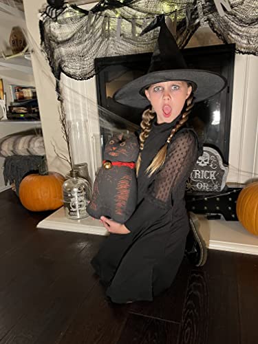 Arshiner Girls Special Occasion Dress Contrast Mesh Panel Tunic Dress Black For 6-7 Years #TOP5