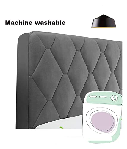 Hoofdbord Slipcover - Headboard Cover, Bed Headboard Slipcover beschermer met Stretch kant en Pocket Solid Color stofdicht katoenen Cover voor Twin Full Queen King Headboard, 210cm (83inch) - Afbeelding 7