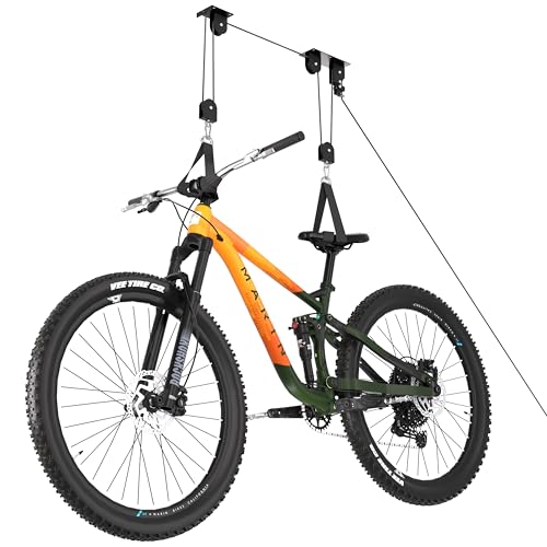 ZEUMIE Bike Hoist Ceiling Mount Ebike Lift Garage Overhead Storage