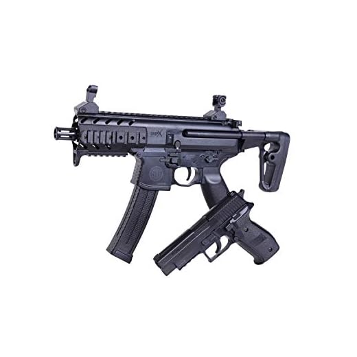 Sig Sauer MPX P226 Waffen Set Softairpistole Airsoftgewehr Kaliber 6mm BB Federdruck freie Waffe ab 14 Jahre Energie <0,5 Joule Starke Luftpistole Air Soft schießen Erbsenpistole