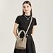 BOSTANTEN Small Crossbody Bags for Women Vegan Leather Mini Bucket Handbag Removable Shoulder Strap Camel Brown