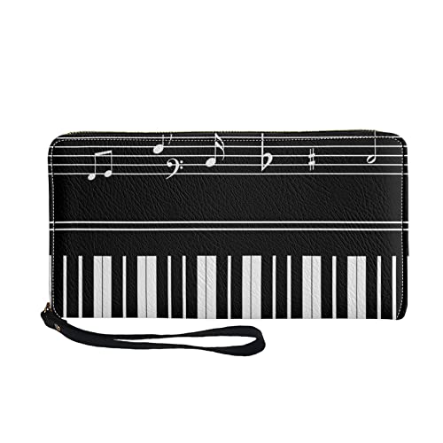 Binienty Cartera con cremallera para mujer, bolso de pulsera de c...