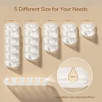 Syncwire Kabelclips Kabelhalter [5 Stück] Vielzwecke Kabelführung Kabel Organizer Set für Schreibtisch, Netzkabel, USB Ladekabel, Audiokabel, Ladekabeln usw - Transparent, SW-CC649 – Ansicht 7