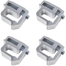 Silver Truck Cap Mounting Clamp for Camper Shell Topper Ladder Rack Canopy | Fit for Chevrolet Silverado GMC Sierra Ram 1500 2500 3500 Dodge Dakota, Ford F150 F250, Nissan Titan, Toyota Tundra 4 PCS