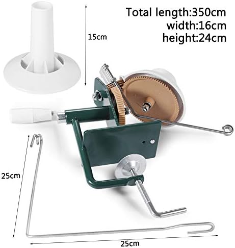 She-Lin Large Yarn Ball Winder, Jumbo Metal Fiber/Wool/String Ball Winder Hand Operated Capacity 10-Ounce