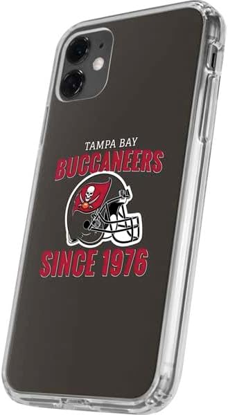 Skinit Clear Phone Case Compatible with iPhone 11 - Officially Licensed NFL Tampa Bay Buccaneers Helmet Design