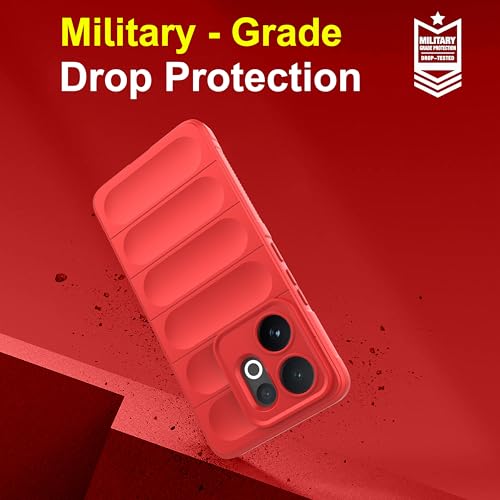 Image of Zapcase Back Case Cover for Vivo V60 | Compatible for Vivo V60 Back Cover | Liquid Silicon Magic Case with Camera Protection | Red