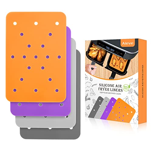 AIEVE Air Fryer Liners for Ninja Air Fryer, 4 Pack Double Basket Air