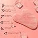 BAIMEI IcyMe Jade Roller & Gua Sha, Face Roller Redness Reducing Skin Care Tools, Self Care for Men Women, Massager for Face, Eyes, Neck, Relieve Fine Lines and Wrinkles - Rose Quartz