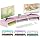 OUTIOE Dual Monitor Stand for Desk, Metal Monitor Riser, Pink office Supplies and Accessories (Pink)