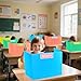 8 Pack Students Desk Divider Durable Plastic Erasable Pastel Desk Panels Privacy Folders Easy Clean Privacy Shields for Student Testing Desk Dividers Classroom Supplies