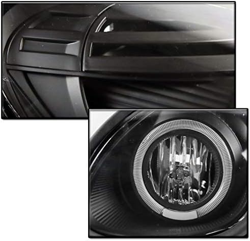 LED DRL Halo Projector Headlights Headlamps Lamps Black Compatible with 1998-2005 GS300 GS400 GS430