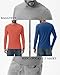 Baggyfly 4 Pack Men's Big and Tall Shirts Long Sleeve Pocket T-Shirts Cotton Crew Neck Tops Comfy Slim Fit Breathable Tees(Dark Blue, Orange Red, Haze Blue, Yellow,5X-Large)