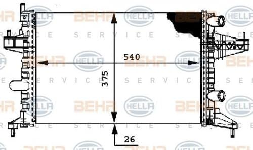 BEHR HELLA SERVICE 8MK 376 714-344 Radiator, engine cooling