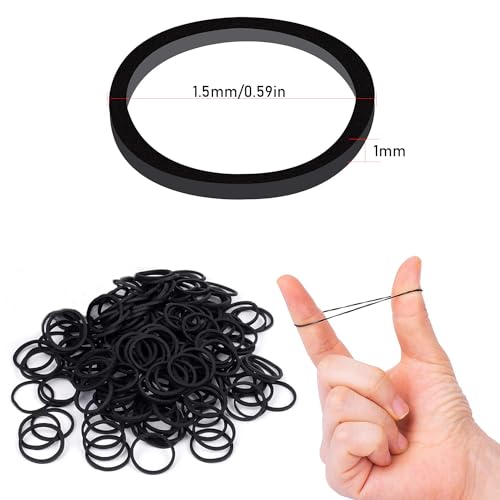 500 Stück Rubber Bands Haar Bommeln,Schwarze Haargummis Mini-Haargummis Gummibänder klein,Gummi Haarbänder Für Kinderfrisuren, Zöpfe und Hochzeitsfrisuren.(Schwarz 500 Stück)