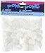 Darice 40-Piece Acrylic Pom Pom, 1-Inch, White