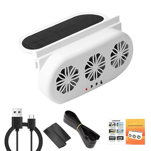 Extractor De Aire Para Automóvil: Ventilador De Ventilación Automático Con Suministro De Energía Solar, Ventilador De Circulación De Aire Que Ahorra Energía, De Enfriamiento Automático Compact